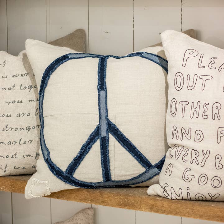 Sugarboo & Co - Wholesale Throw/Decorative Pillow - Pillow Collection- Peace Stitched Pillow