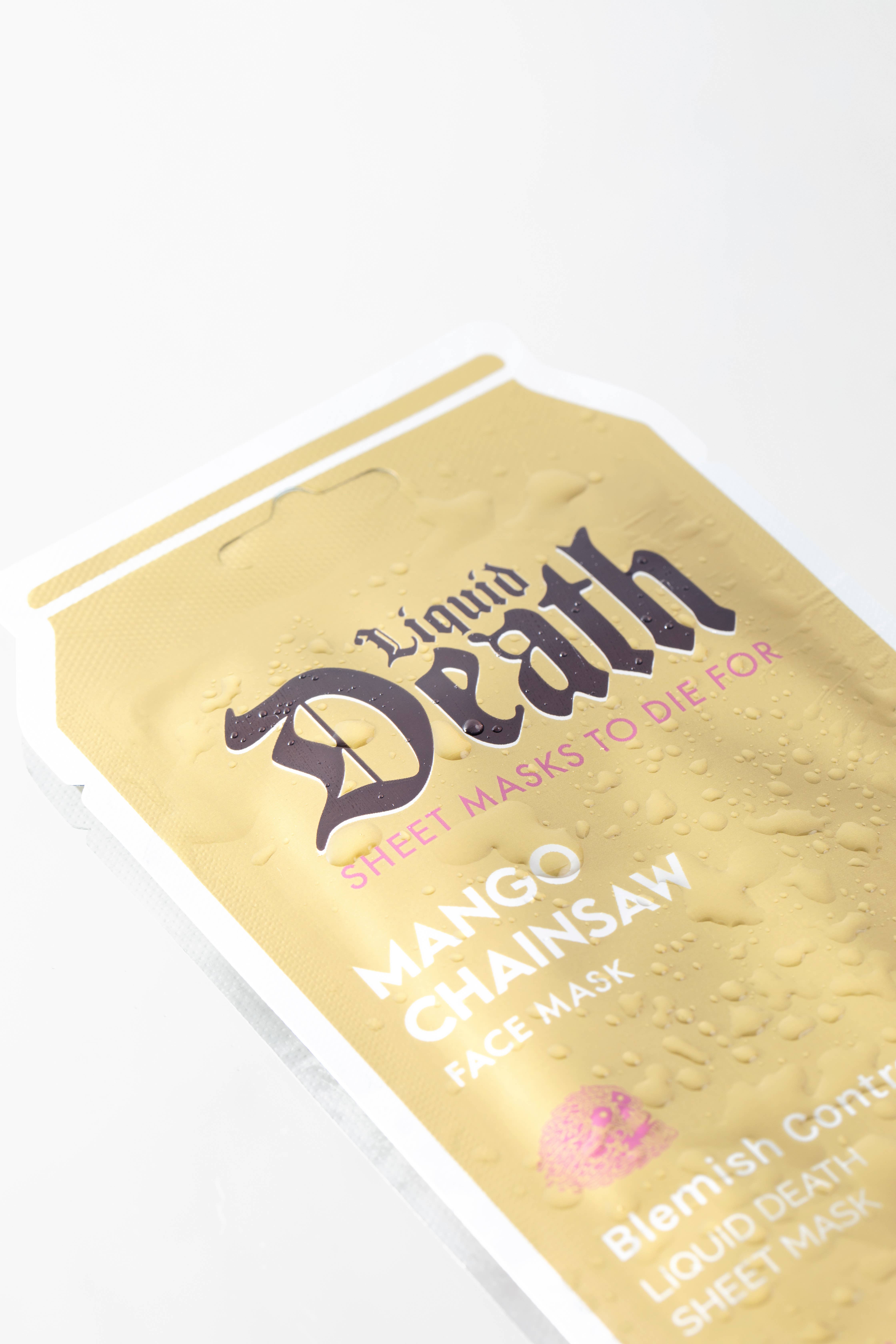 ESW Beauty - Wholesale Skincare Face Mask - Mango Chainsaw Liquid Death Blemish Control Face Mask6