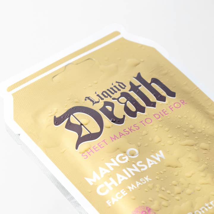ESW Beauty - Wholesale Skincare Face Mask - Mango Chainsaw Liquid Death Blemish Control Face Mask6