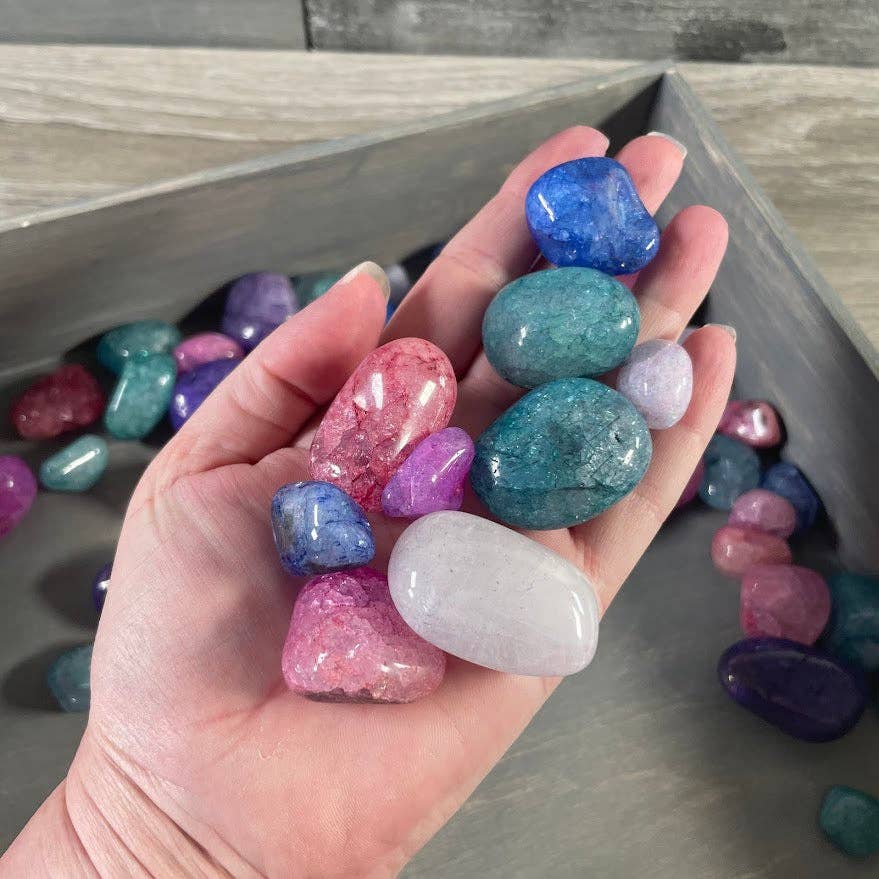 Keystone Crystals - Wholesale Spiritual Stone/Crystal - Assorted Color Crackle Quartz Tumbled Stones – 1 Kilo Bulk2