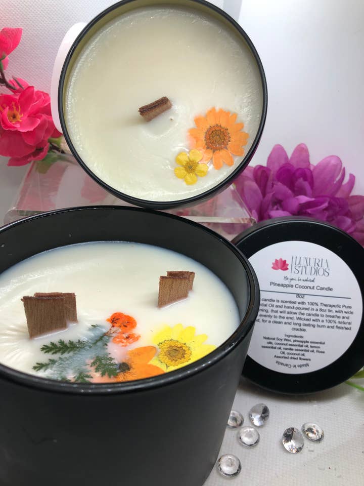 Pineapple Coconut Candles for wholesale by Luxuria Studios