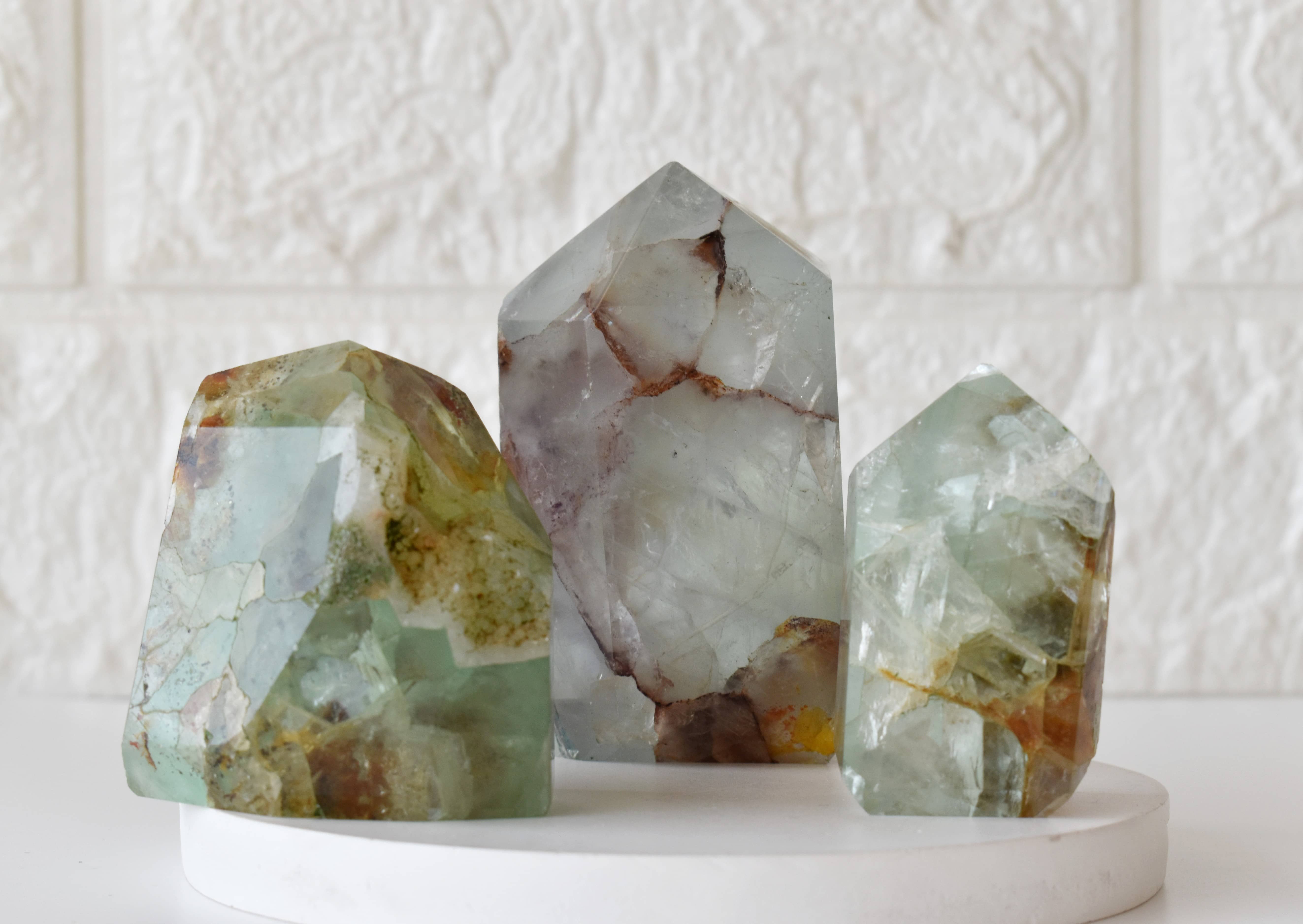 Soothing Crystals - Wholesale Spiritual Stone/Crystal - Natural Green Fluorite Points,Crystal Points Polished Points4