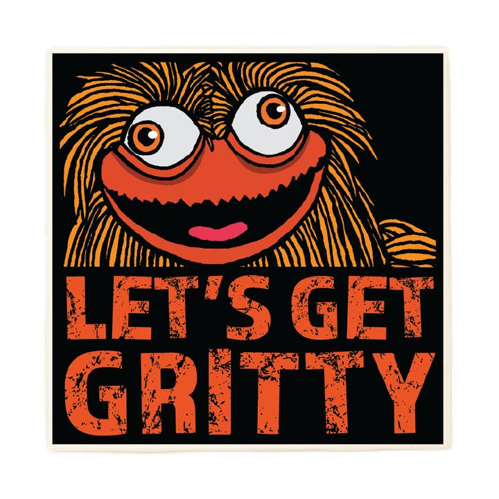 Lets Get Gritty Coaster || Fandom || Sports || Hockey for wholesale by Lucky Mfg. Co.
