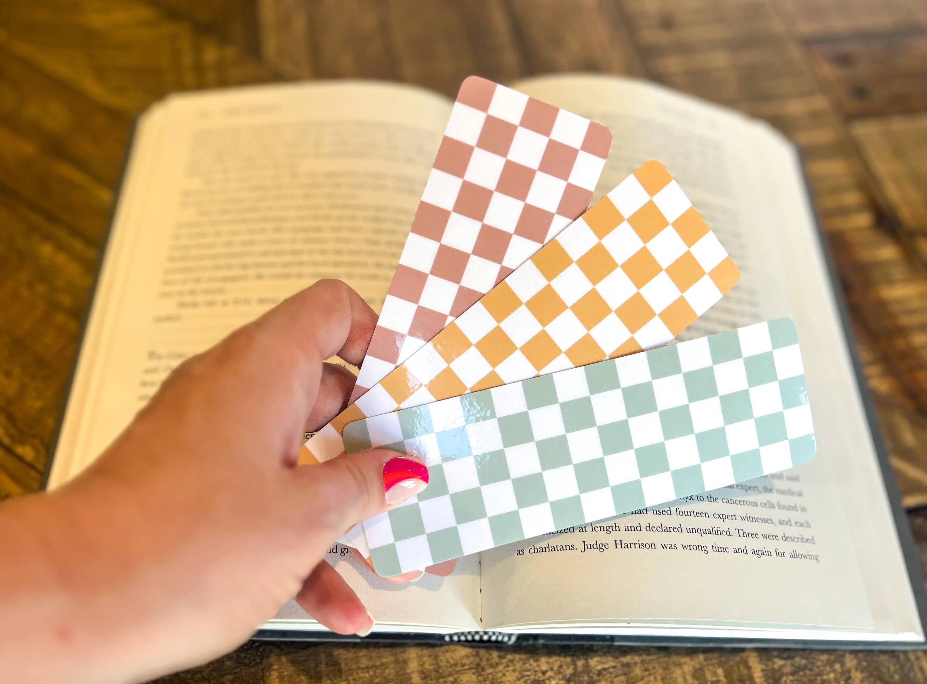 Little Turkey Shoppe - Wholesale Bookmark - Boho Checkered Bookmarks0