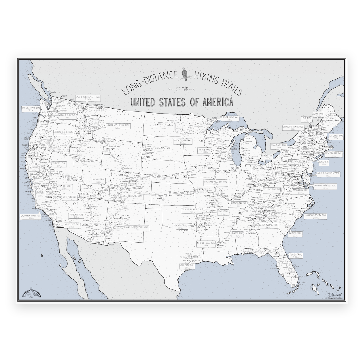 Sherpa Ant - Wholesale Map - Long-Distance Color Your Hike Trail Map3