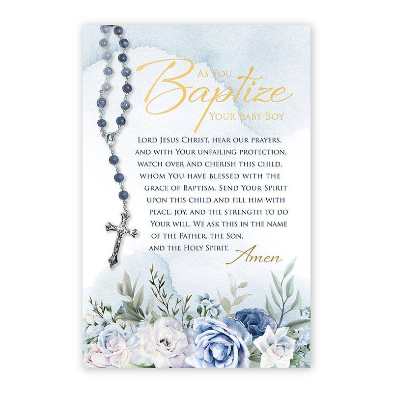 Christian Brands Catholic - Wholesale Baby Card - As You Baptize Your Baby Boy - Baptism Card0