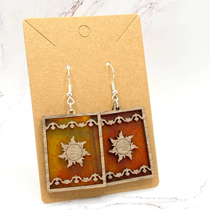 KL Design Works - Wholesale Dangle earrings - Dangle Earrings - Floating Sky Lantern - Double Sided1