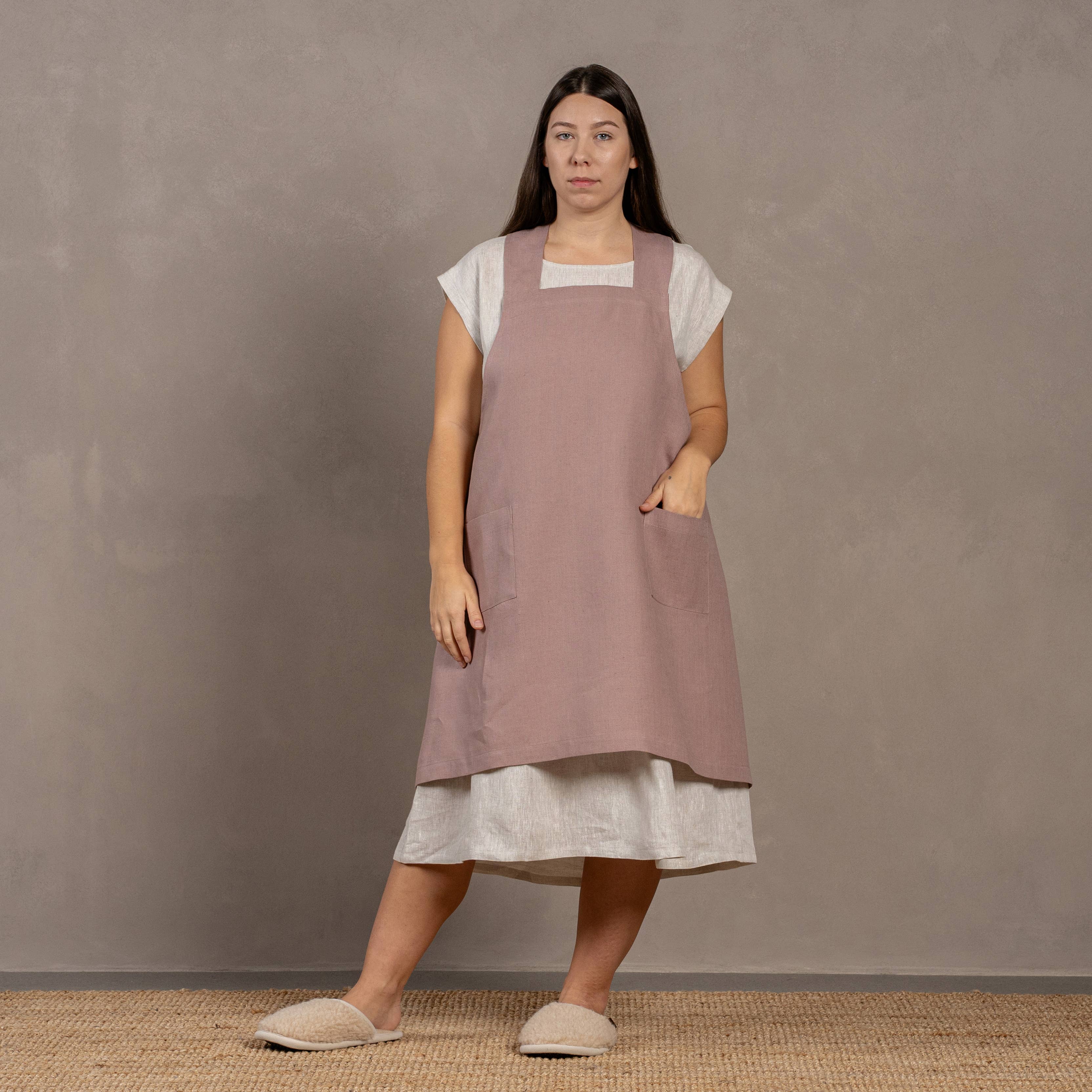 menique - Wholesale Apron - Linen Cross-Back Apron20