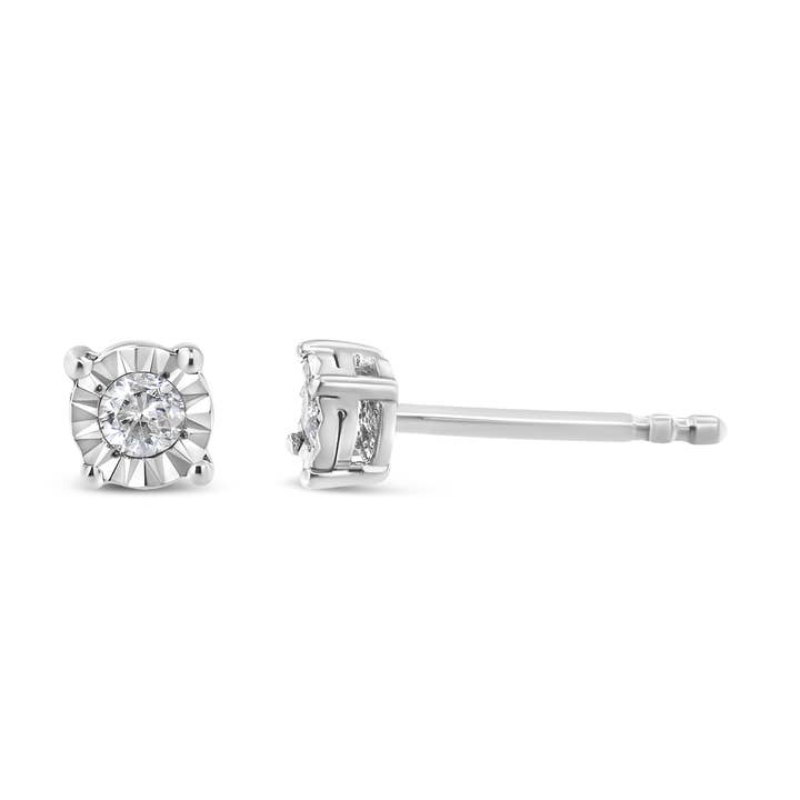 Infinite Jewels - Wholesale Stud/post earrings - Diamond Stud Earring in Sterling Silver2