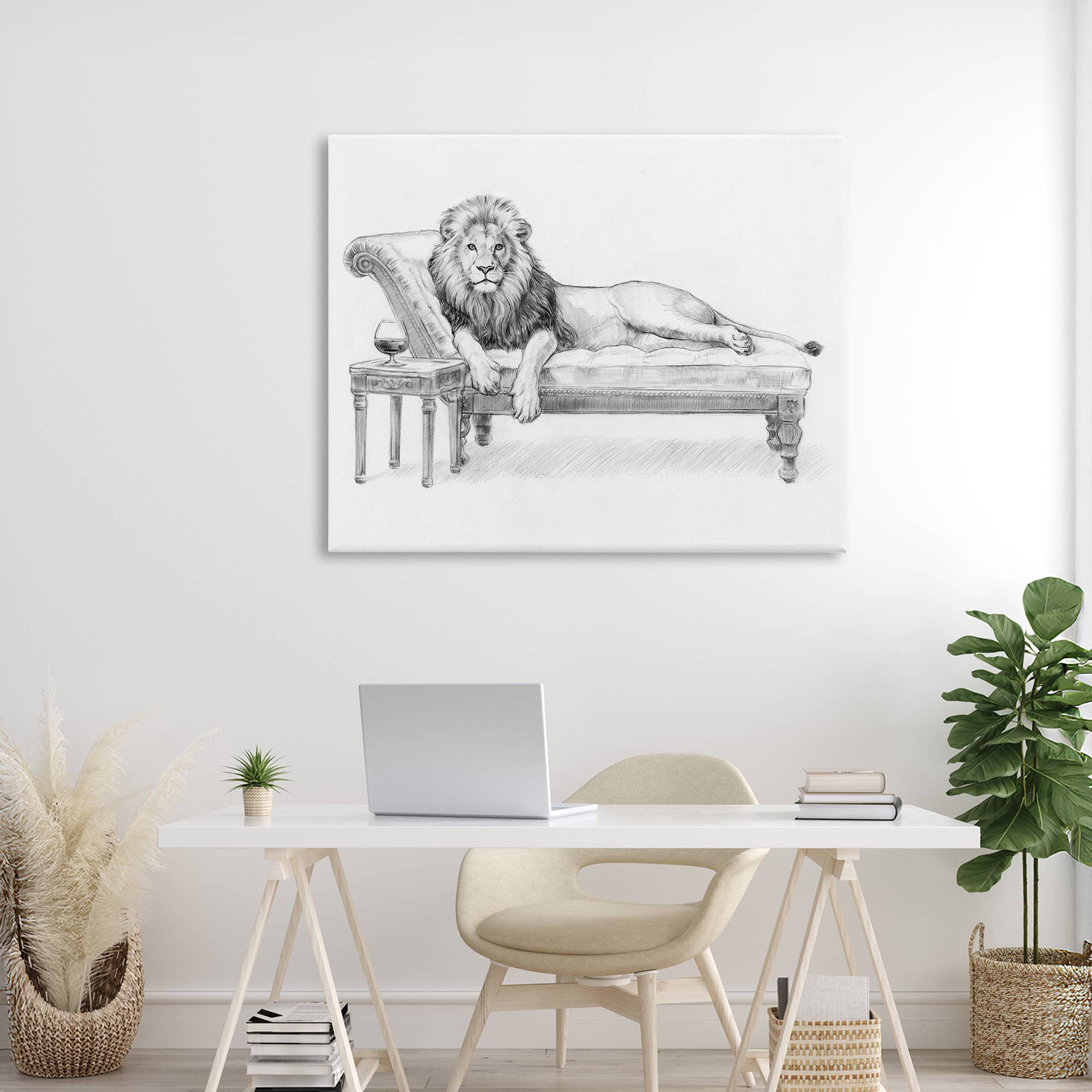 Stupell Industries - Wholesale Wall Sign - Lounging Beast Lion - Unframed Wall Art9