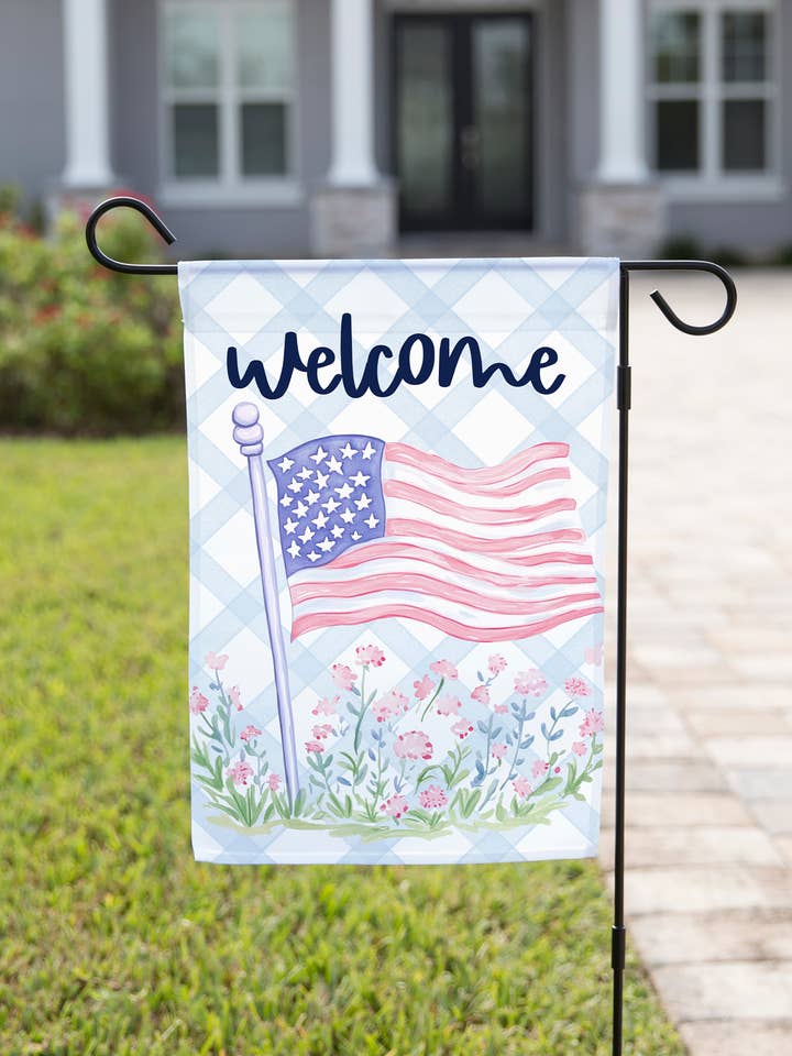 Patriotische Gartenflagge – Willkommen USA Flagge für den Großhandel von The Navy Knot