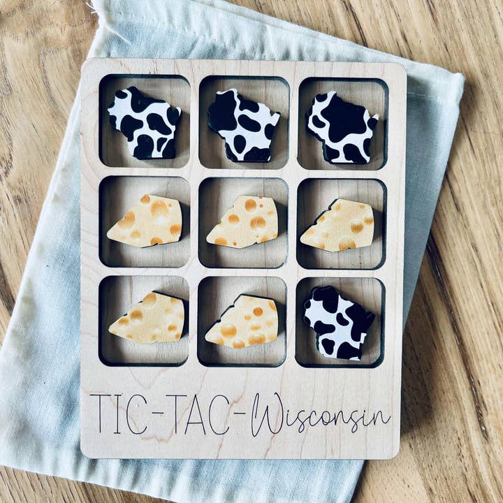 Fun Wisconsin Tic Tac Toe Travel Game - Cheese and Cow Print and other Purchase Wholesale tic tac toe. Free Returns & Net 60 Terms on Faire trending on Faire.