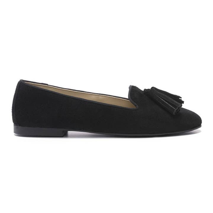 Plus Size Black Suede Women's Slipper for wholesale by Deisidro