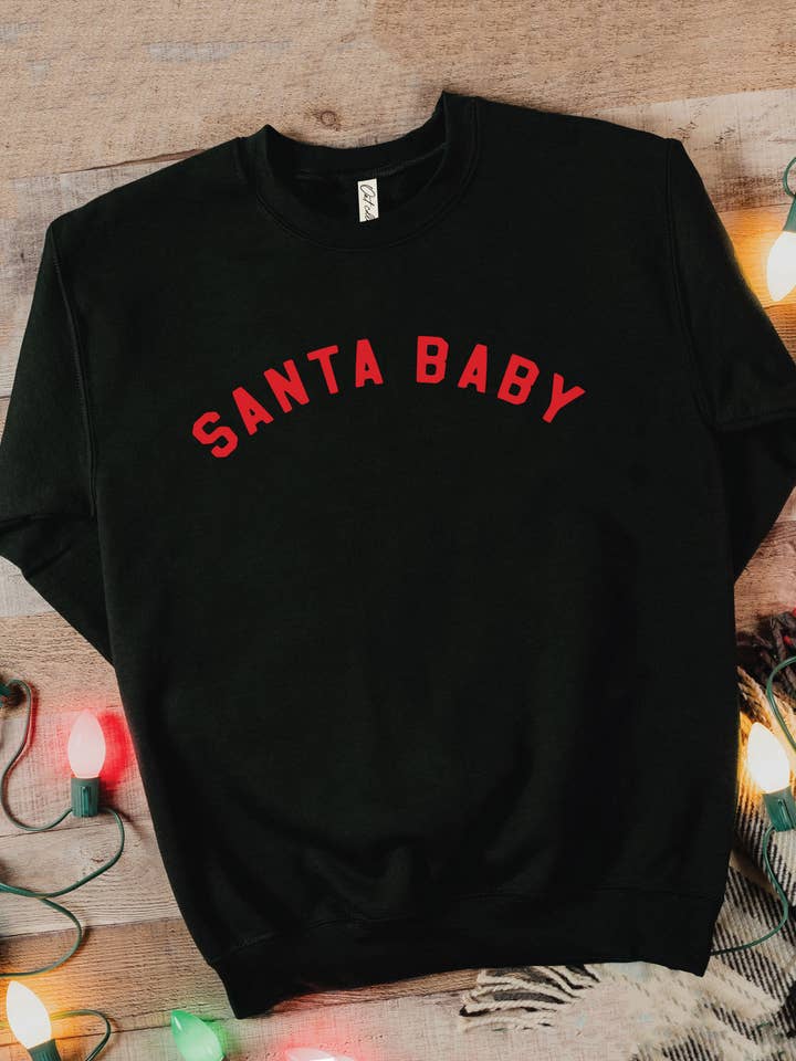 SANTA BABY Graphic Sweatshirt for wholesale by OAT COLLECTIVE
