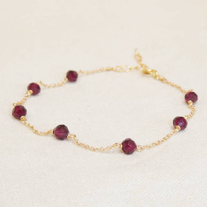 January Garnet Birthstone Bracelet for wholesale by Dogeared