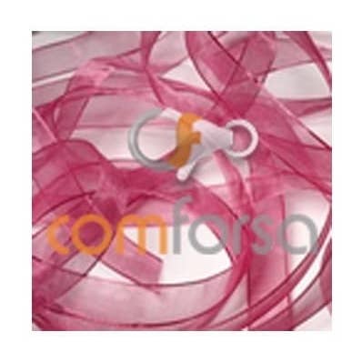 Silk organza Fuchsia14mm (50m) for wholesale by COM FORSA SL