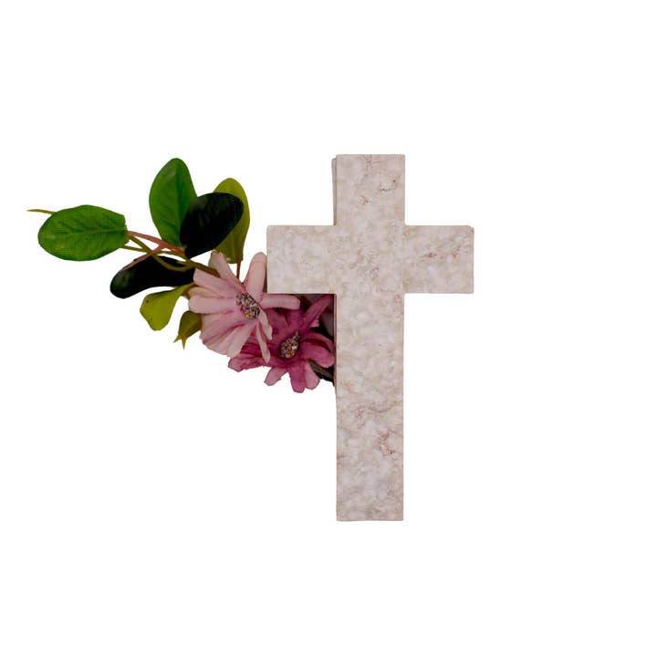 Holy Land Wood and Stone - Wholesale Wall Cross - Jerusalem Stone Comfort Cross - Bereavement