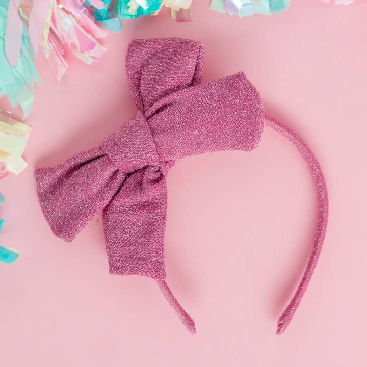 Shimmer Mauve Extra Headband for wholesale by Gussy Up Bow Co