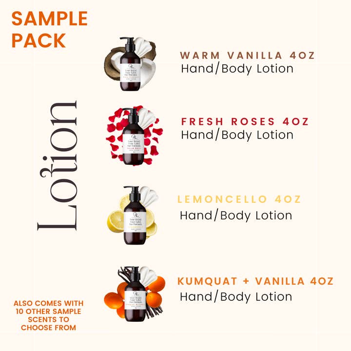FK Private Label Labs - Wholesale Hand & body lotion - Hand/Body Lotion Sample Pack