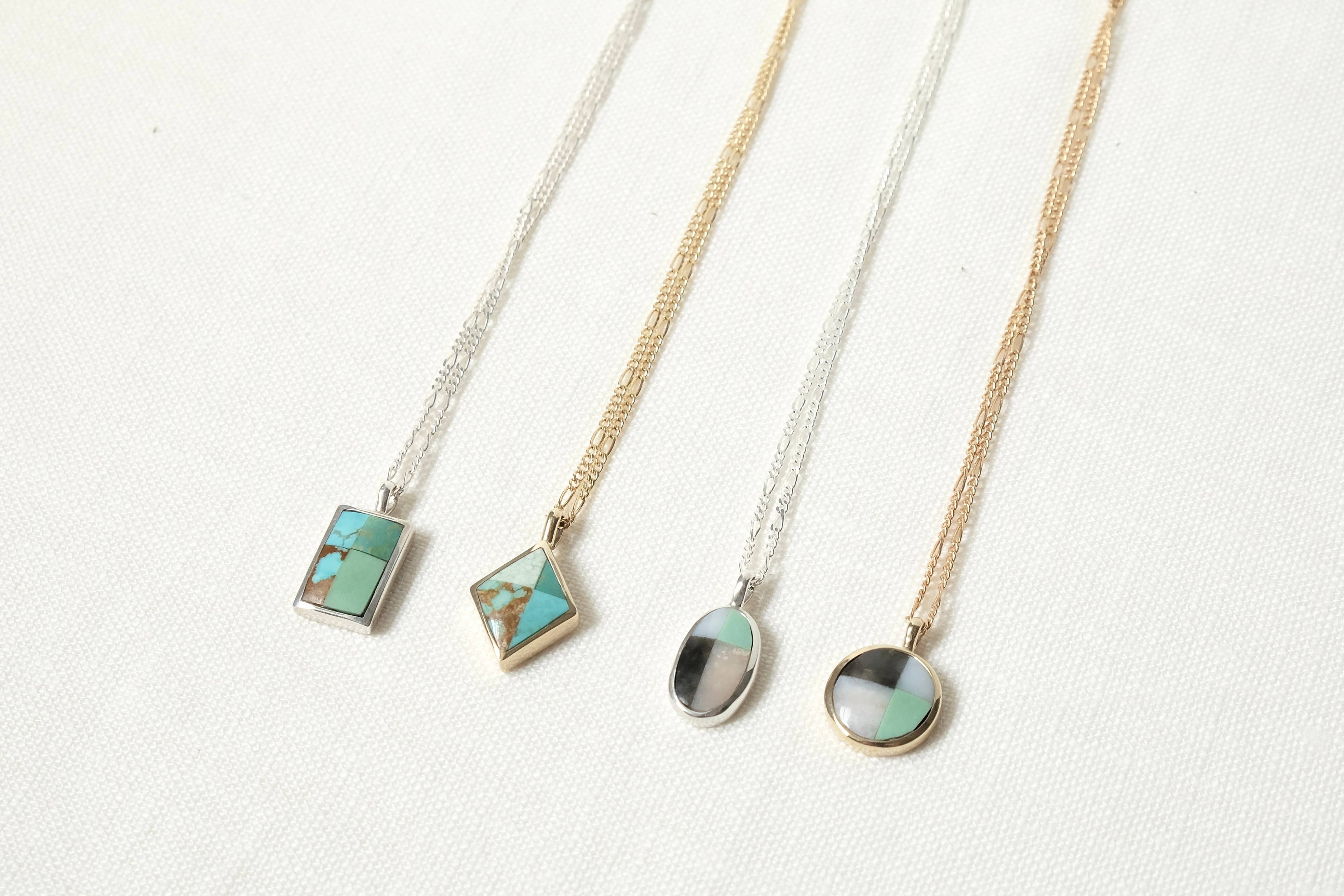 Sarah Safavi Jewelry – wholesale Pendant/charm necklace – Mosaic Token Necklace5