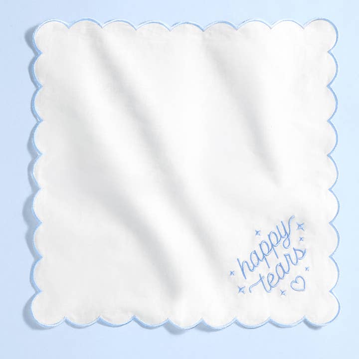xo, Fetti - Wholesale Handkerchief - Women's - Happy Tears Handkerchief - embroidered handkerchief