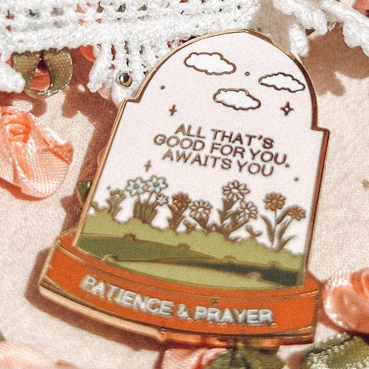 Patience & Prayer Pin for wholesale by Maryams Corner