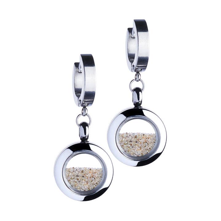 Dangle Huggie-örhängen med strandsand för wholesale av My Little Nature