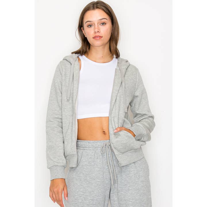 Fleece Zipper Jacket Hoodie for wholesale by Timeless