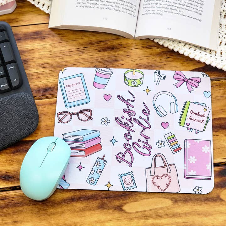 Mouse Pad: Bookish Girlie for wholesale by Be Kind Booktique