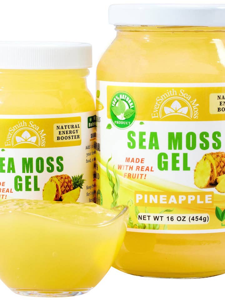 Pineapple Sea Moss Gel (16 Ounce) for wholesale by EverSmith Organics