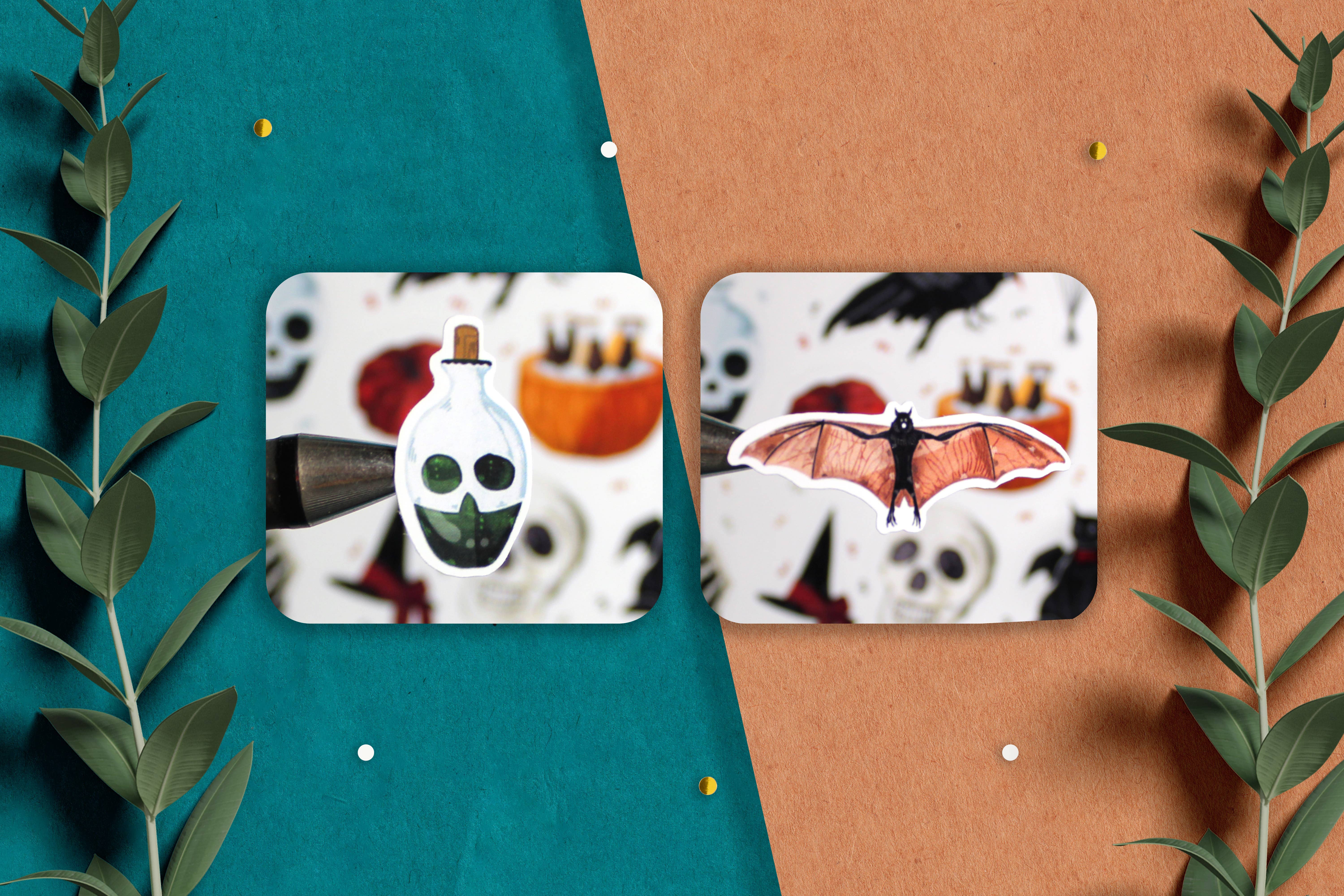 Bartista - Vendita all'ingrosso Adesivo - Foglio di adesivi Boo, adesivi per Halloween, adesivo BulletJournal5