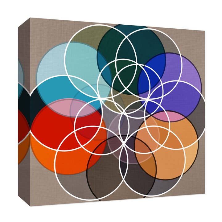 Circle Of Colors Iv 22'' x 22'' Canvas Wall Art for wholesale by PTM Images