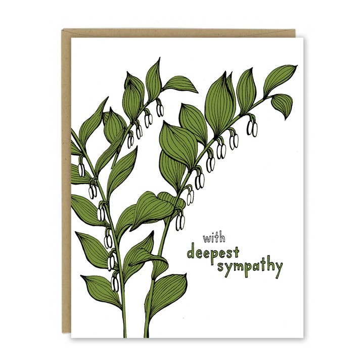Sloe Gin Fizz - Wholesale Sympathy Card - Solomons Seal Sympathy Greeting Card