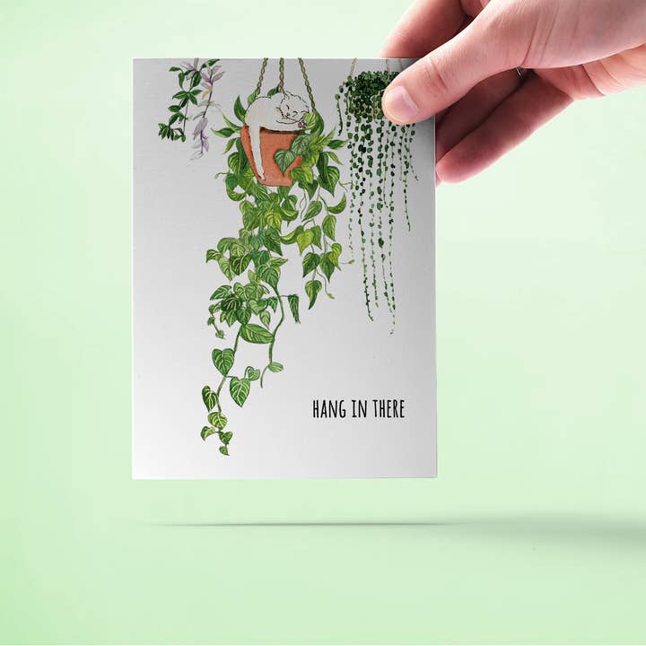 Liyana Studio – Engroshandel Tænker på dig kort – Hængende plante kat - tænker på dig kort1