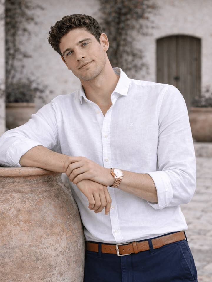 Natural Texture Linen Shirt for wholesale by Yellow Skin