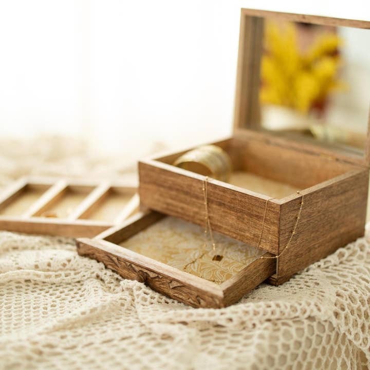 Mercy House Global - Wholesale Jewelry Box/Organizer - Hand-carved Mango Wood Jewelry Box5
