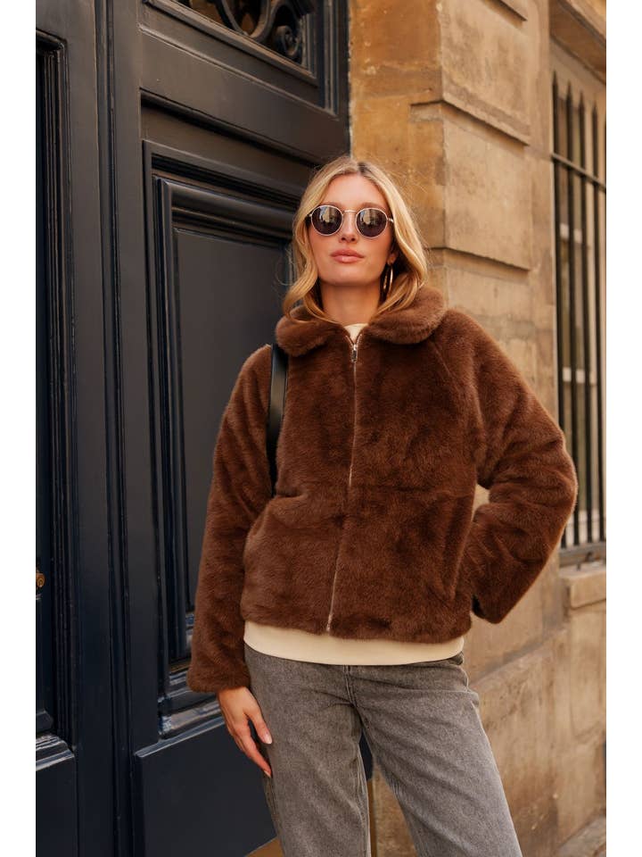 Attrait Paris - Wholesale Jacket - Women's - Jacket with faux fur collar3