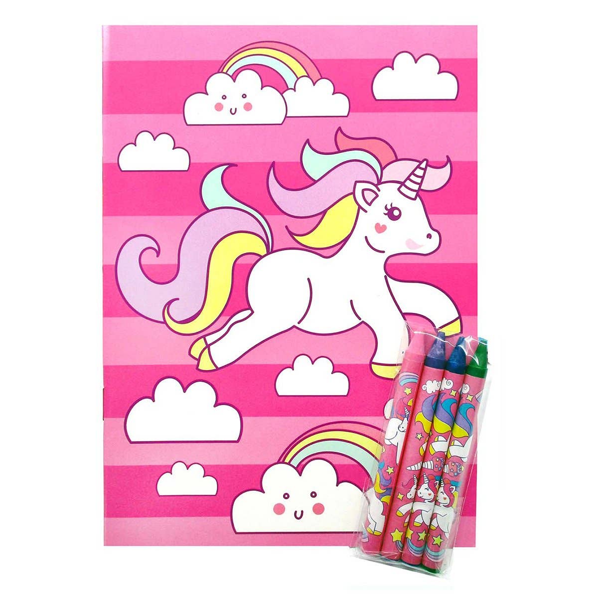 Tiny Mills - Vendita all'ingrosso Libro da colorare - Bambini e neonati - Unicorno Libri da colorare con pastelli bomboniere, set da 126