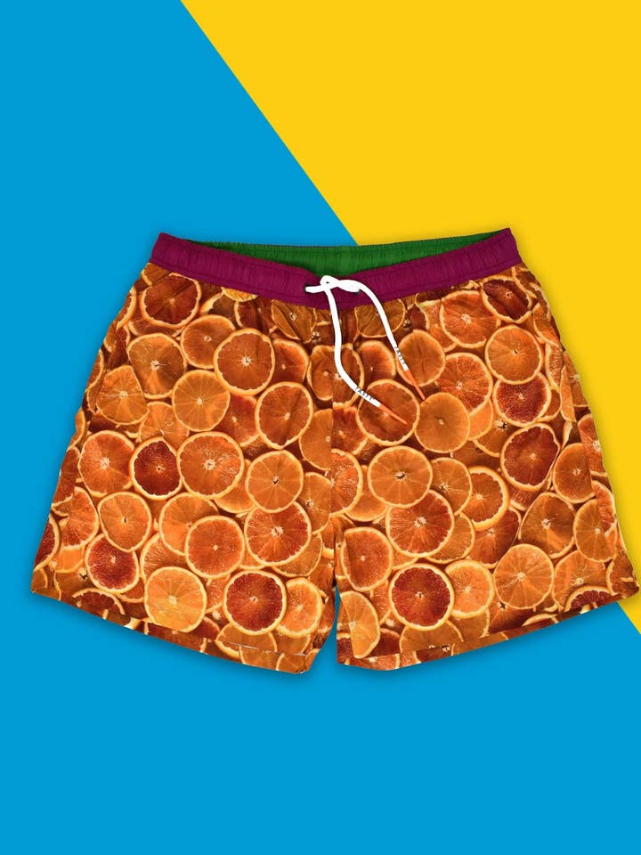 MÄNS BADSHORTS ORANGE MAKT för wholesale av TASTY beachwear&beyond