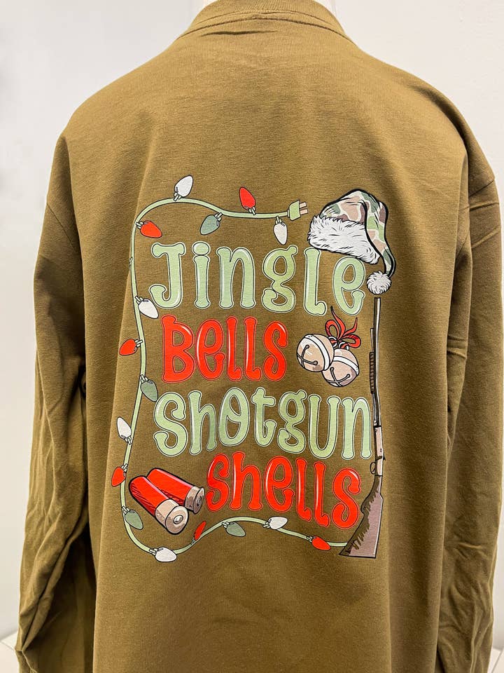 Magnolia Mudbugs - Wholesale Screen Printed T-Shirt - Kids - Jingle Bells Shotgun Shells Kids T-Shirt | Christmas