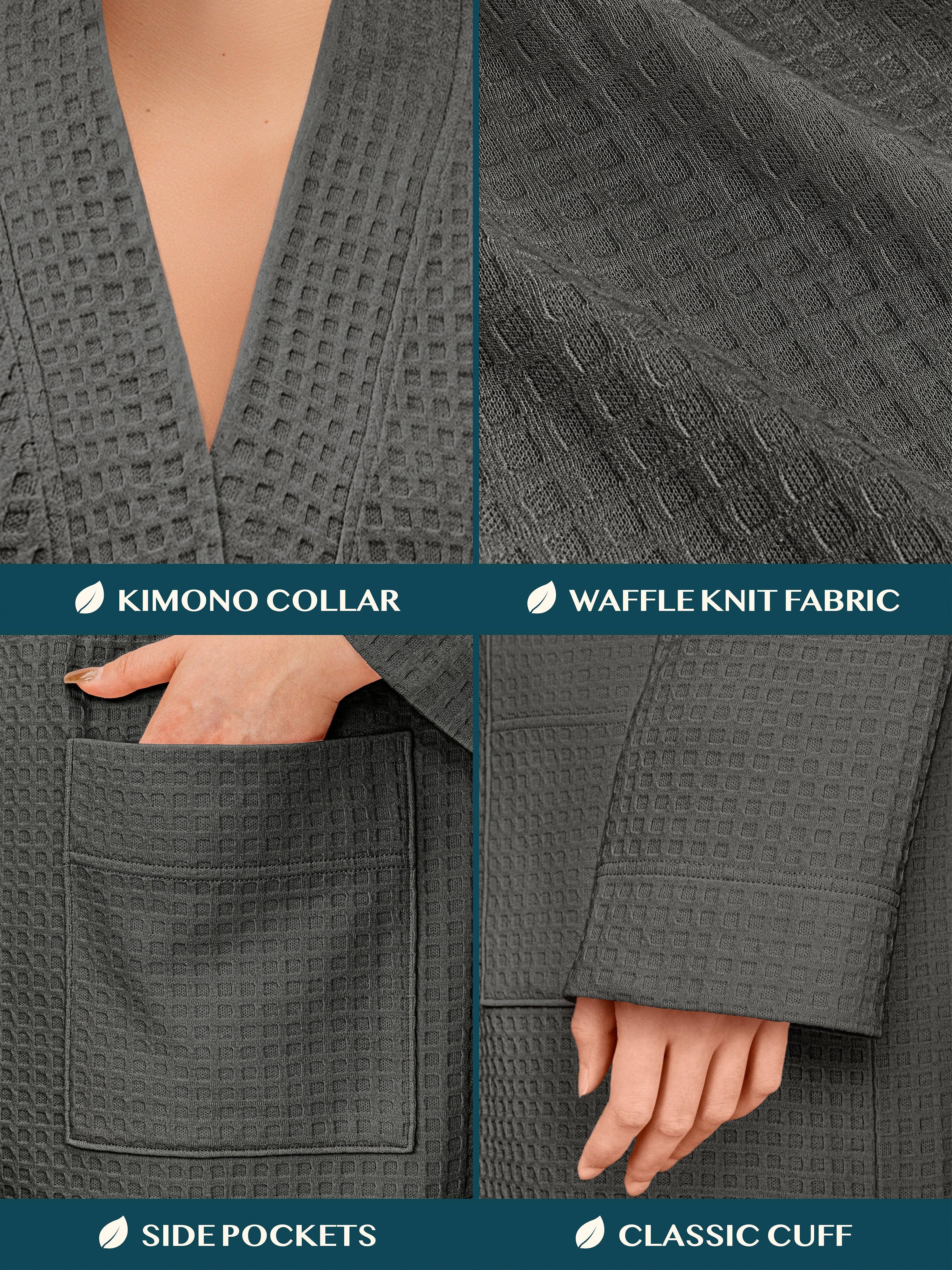 Pavilia - Wholesale Robe - Women's - Women's Waffle Texture Knit Robe35