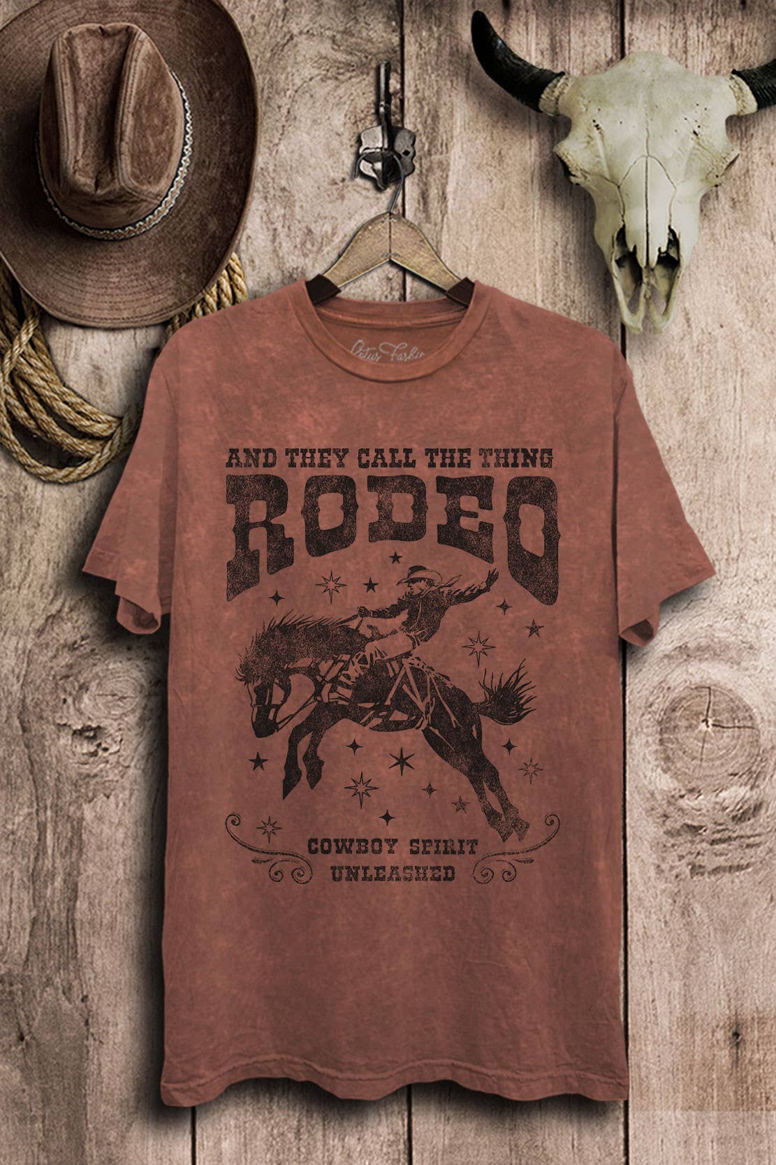 Lotus Fashion Collection - Wholesale Screen Printed T-Shirt - Women's - And They Call The Thing Rodeo Western Graphic Top7
