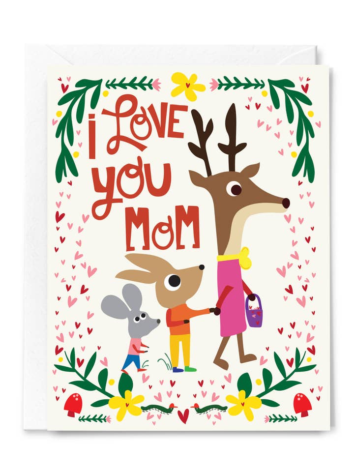 I Love You Mom Mother's Day Card for wholesale by Happy Just Happy