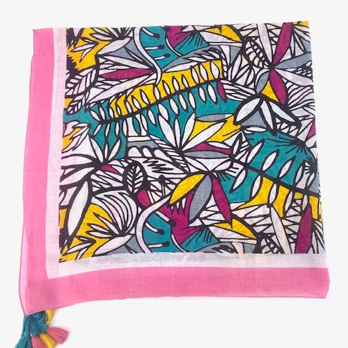 Maison Unik Accessoires - Vente Écharpe – femme - Foulard Carré 100% Coton - 90 x 90 cm 2