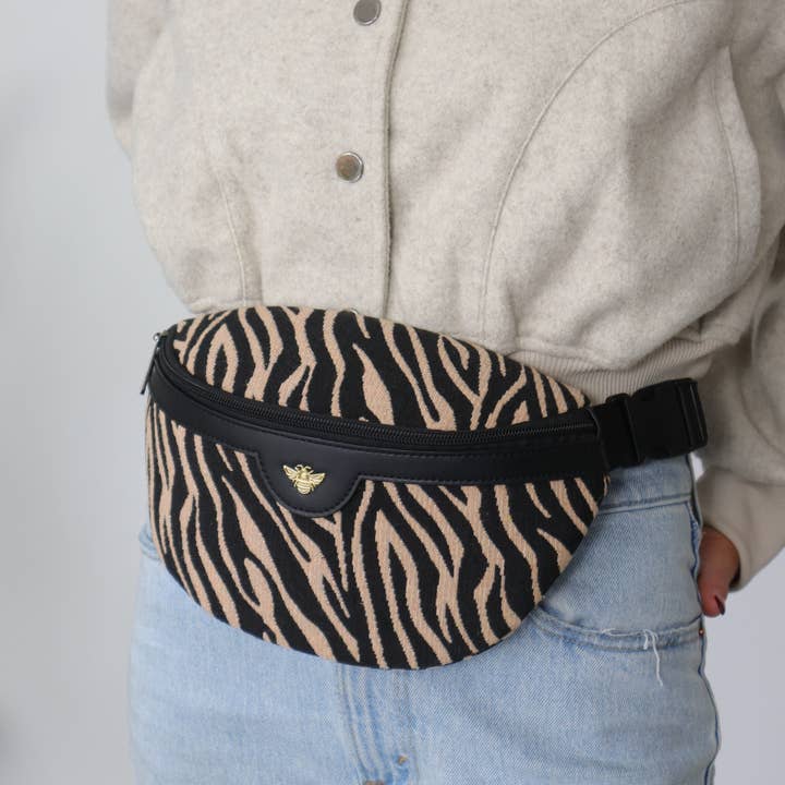 Zebra Print Hipster Bag - Zebrano for wholesale by Bizzi Growin Up! Ltd