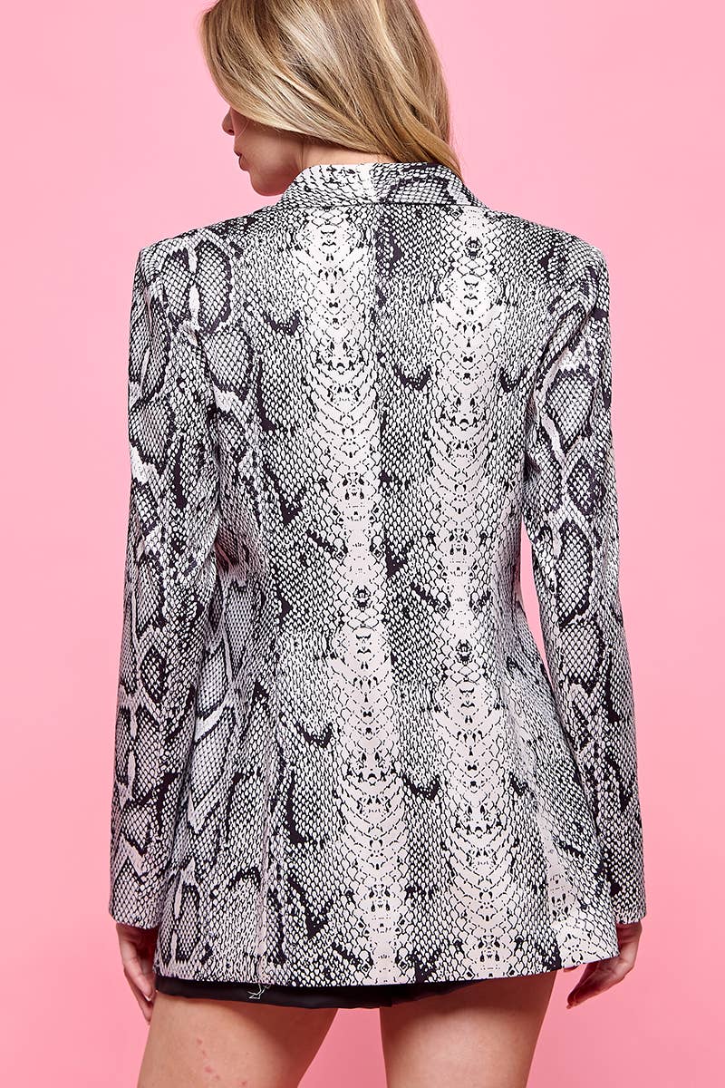 snake snakeskin long sleeve suit coat blazer . for wholesale on Faire7