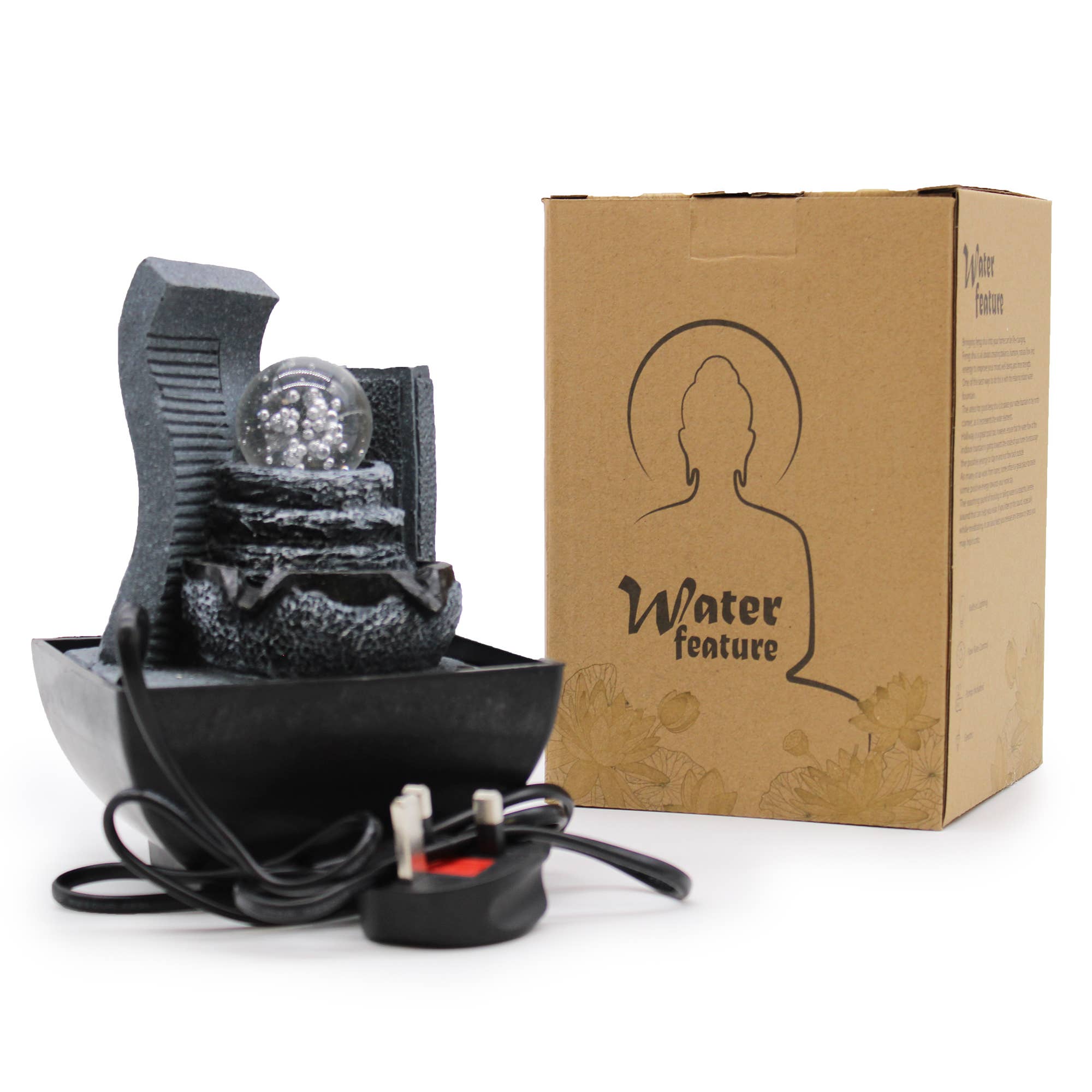 Ancient Wisdom – wholesale Decorative tabletop object – Water Feature - Cascading Rock Formation - 18cm1