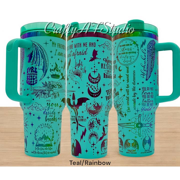 Crafty AF Studio - Wholesale Insulated Mug/Tumbler - 40oz Acotar Velaris MaasVerse NSFW laser engraved Tumbler