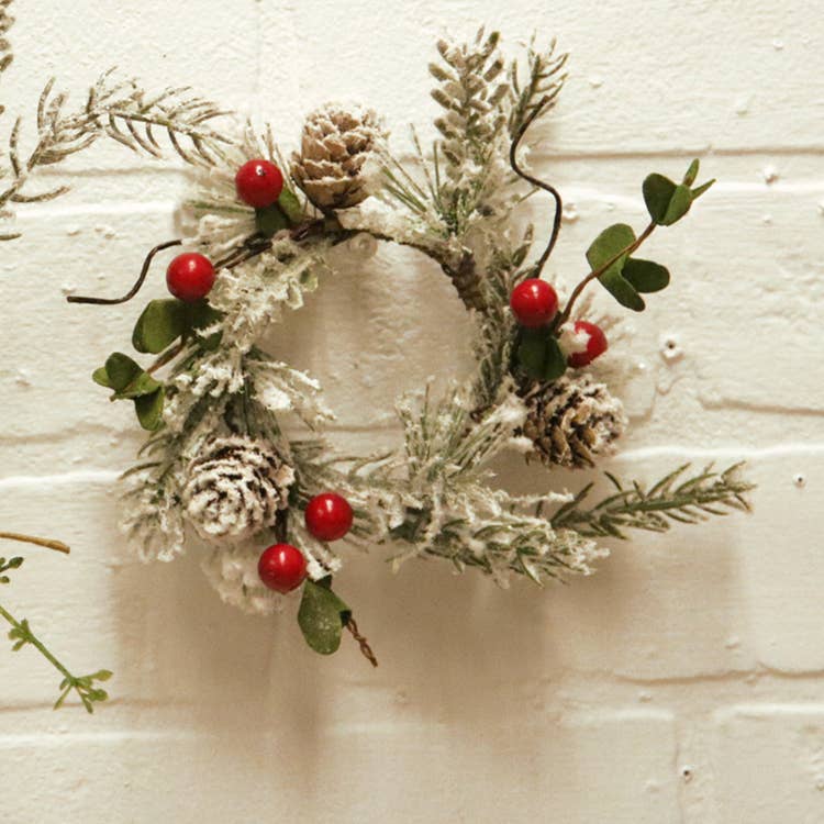 WT Collection - Venta al por mayor Corona - Anillo Pequeño de Pino y Acebo0