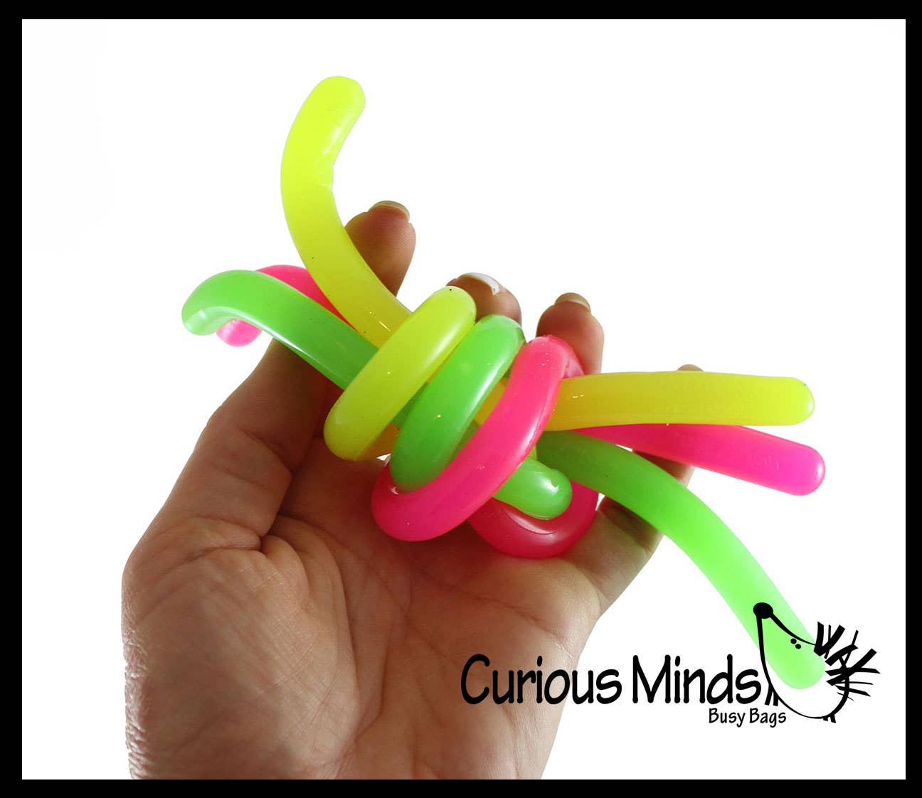 Curious Minds Toys - Wholesale Fidget Toy - Kids - 1 Glow in the Dark Stretch String Fidget Toy- Worm Noodle S3